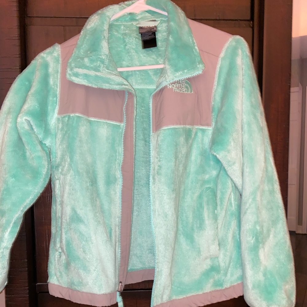The Northface Girls Furry Fleece Zip Up Jacket